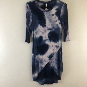 Pinklicious Tie Dye Low and high long sleeve dress/tunic to wear with leggings L